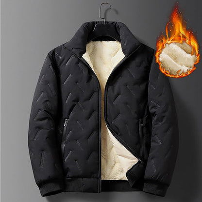 🎁Vente du dernier jour 40%OFF🔥 Veste d'hiver matelassée de men avec fausse doublure en toison