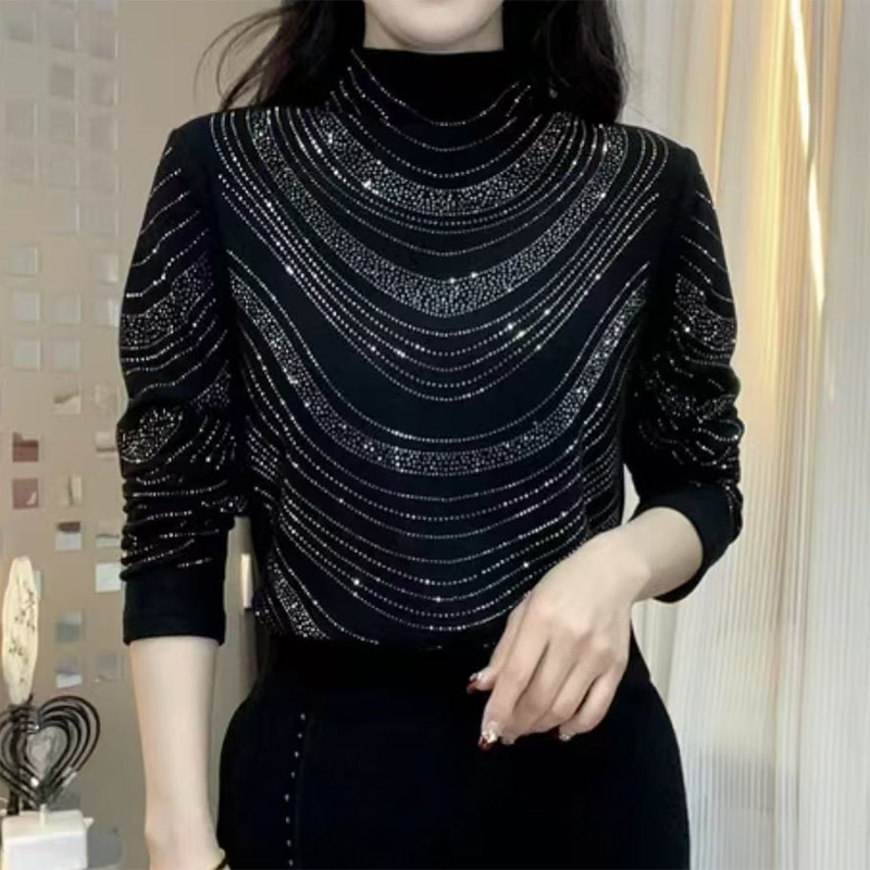 💜DERNIER JOUR DE SOLDES 50 % DE RÉDUCTION💜Charmant haut à manches longues avec paillettes pour femmes