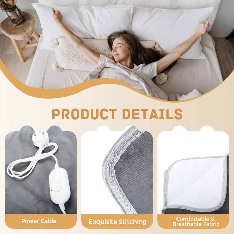 🛏️ 50% DE RÉDUCTION! ✨ Couverture Chauffante Électrique - 6 Niveaux de Chaleur pour un Confort Optimal en Hiver ❄️🔌