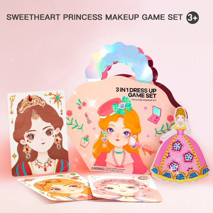 Ensemble de jeu d'habillage et de maquillage de princesse fantastique 3 en 1