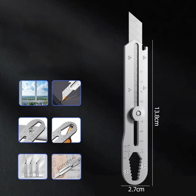 Couteau utilitaire polyvalent avec lame rétractable cassable