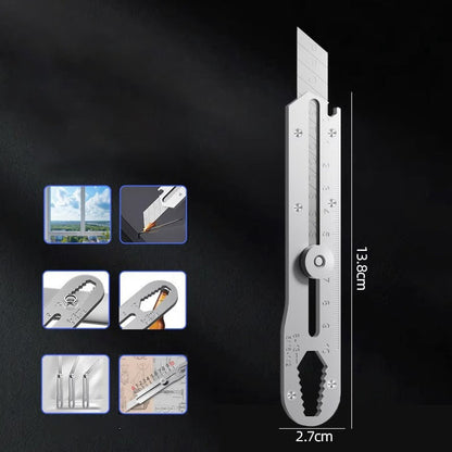 Couteau utilitaire polyvalent avec lame rétractable cassable