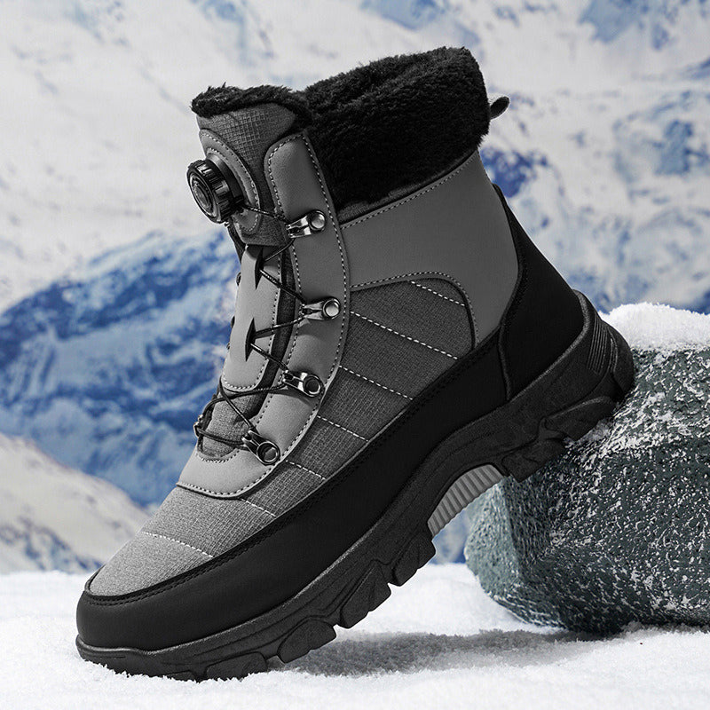 Bottes Confortables avec Doublure en Fausse Fourrure Douce pour Homme