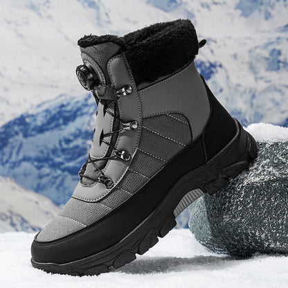 Bottes Confortables avec Doublure en Fausse Fourrure Douce pour Homme