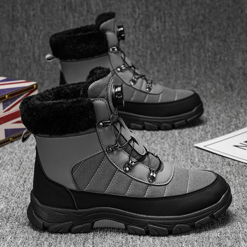 Bottes Confortables avec Doublure en Fausse Fourrure Douce pour Homme