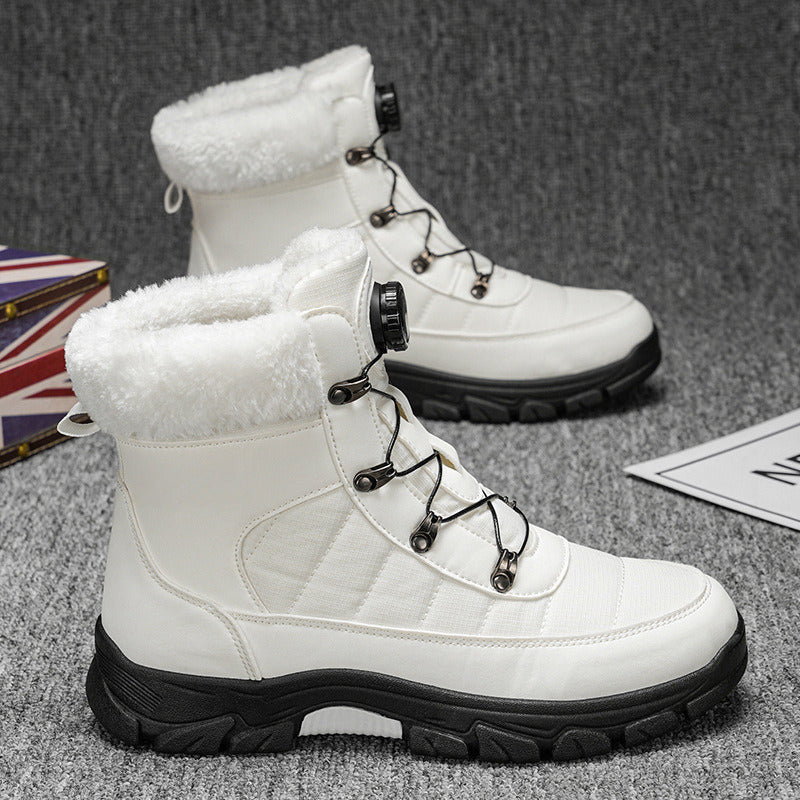 Bottes Confortables avec Doublure en Fausse Fourrure Douce pour Homme