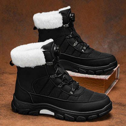 Bottes Confortables avec Doublure en Fausse Fourrure Douce pour Homme
