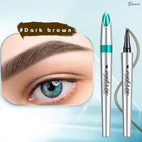 ✨ACHETEZ 1, OBTENEZ 1 GRATUIT ! Crayon à sourcils 3D 4 pointes – Effet microblading naturel, étanche 24h 💄✏️
