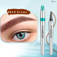 ✨ACHETEZ 1, OBTENEZ 1 GRATUIT ! Crayon à sourcils 3D 4 pointes – Effet microblading naturel, étanche 24h 💄✏️