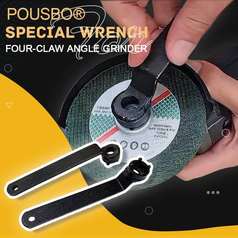 🔥 1 Acheté, 1 Offert ! ✨ Clé Réglage 4 Griffes pour Meuleuse d'Angle - Acier Outil Antidérapant, Changement de Lame Rapide 🔧⚙️