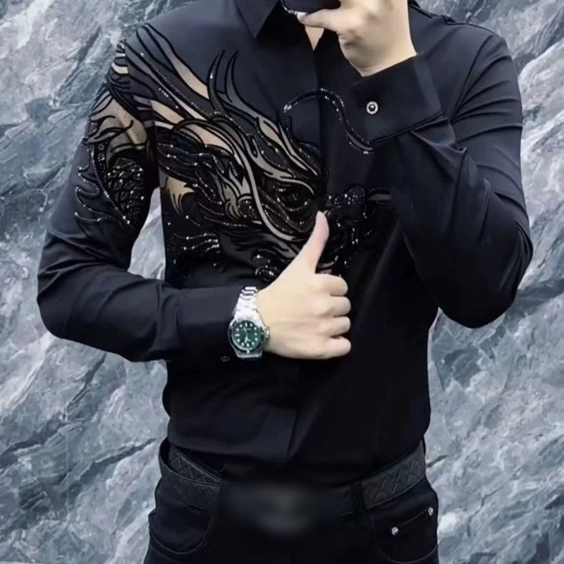 ✨L’élégance masculine réinventée – Chemise Slim Fit à Imprimé Chic ✨