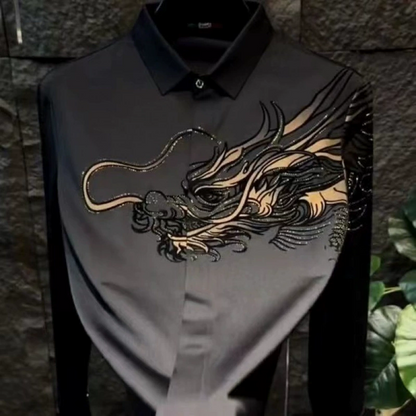 ✨L’élégance masculine réinventée – Chemise Slim Fit à Imprimé Chic ✨