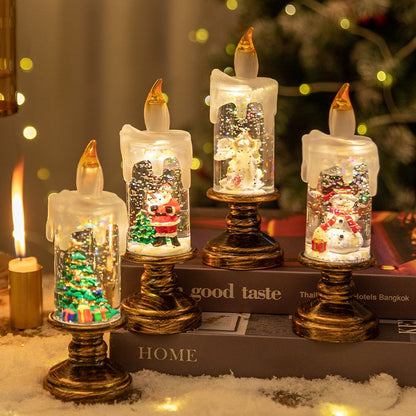 🎄 Promotion Exceptionnelle de Noël🎁Boule à neige de Noël lumineuse à piles avec bougie