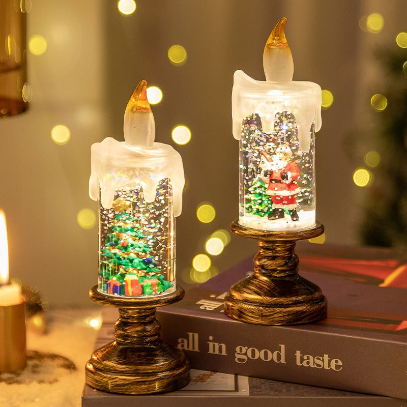 🎄 Promotion Exceptionnelle de Noël🎁Boule à neige de Noël lumineuse à piles avec bougie