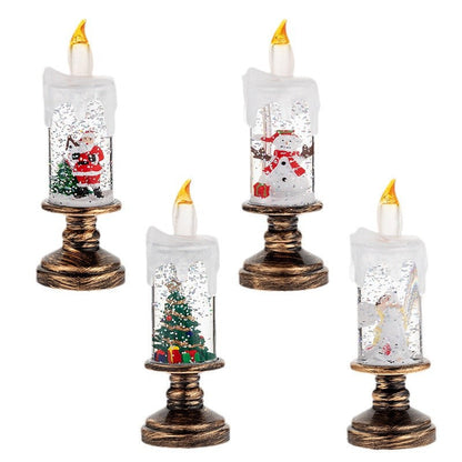 🎄 Promotion Exceptionnelle de Noël🎁Boule à neige de Noël lumineuse à piles avec bougie