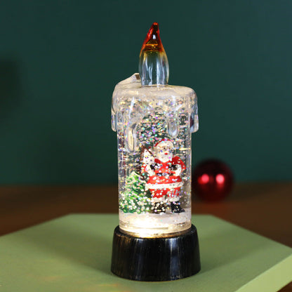 🎄 Promotion Exceptionnelle de Noël🎁Boule à neige de Noël lumineuse à piles avec bougie
