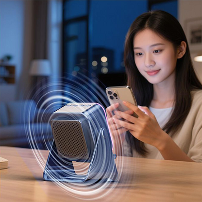 🔥VENTE LIMITÉE 50 % DE RÉDUCTION🔥🎵 Enceinte 5-en-1 avec support téléphone – Son par induction, recharge et lumière d’ambiance, tout en un !