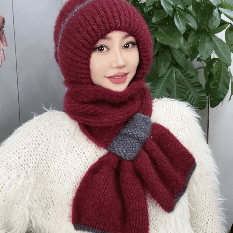 ❄️👩 Cache-Col Intégré Coupe-Vent pour Femme – Confort Tricot Chaud, Oreilles Protégées & Coloris Variés (Idéal pour Toutes les Activités Hivernales) !