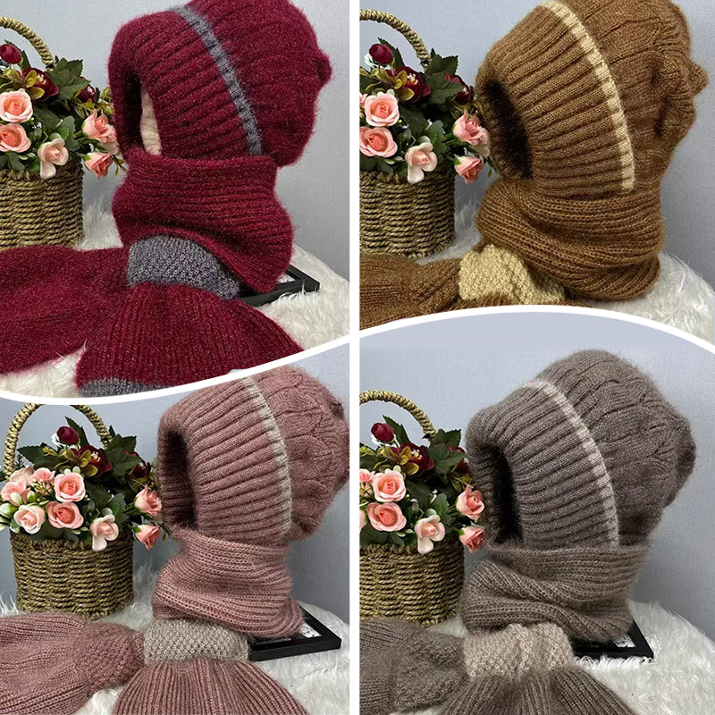 ❄️👩 Cache-Col Intégré Coupe-Vent pour Femme – Confort Tricot Chaud, Oreilles Protégées & Coloris Variés (Idéal pour Toutes les Activités Hivernales) !