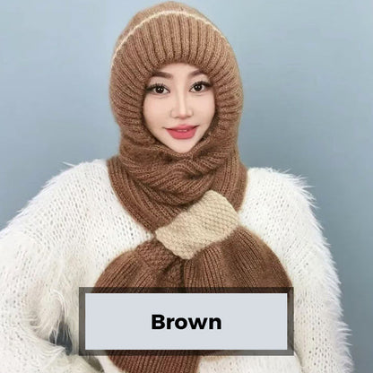 ❄️👩 Cache-Col Intégré Coupe-Vent pour Femme – Confort Tricot Chaud, Oreilles Protégées & Coloris Variés (Idéal pour Toutes les Activités Hivernales) !