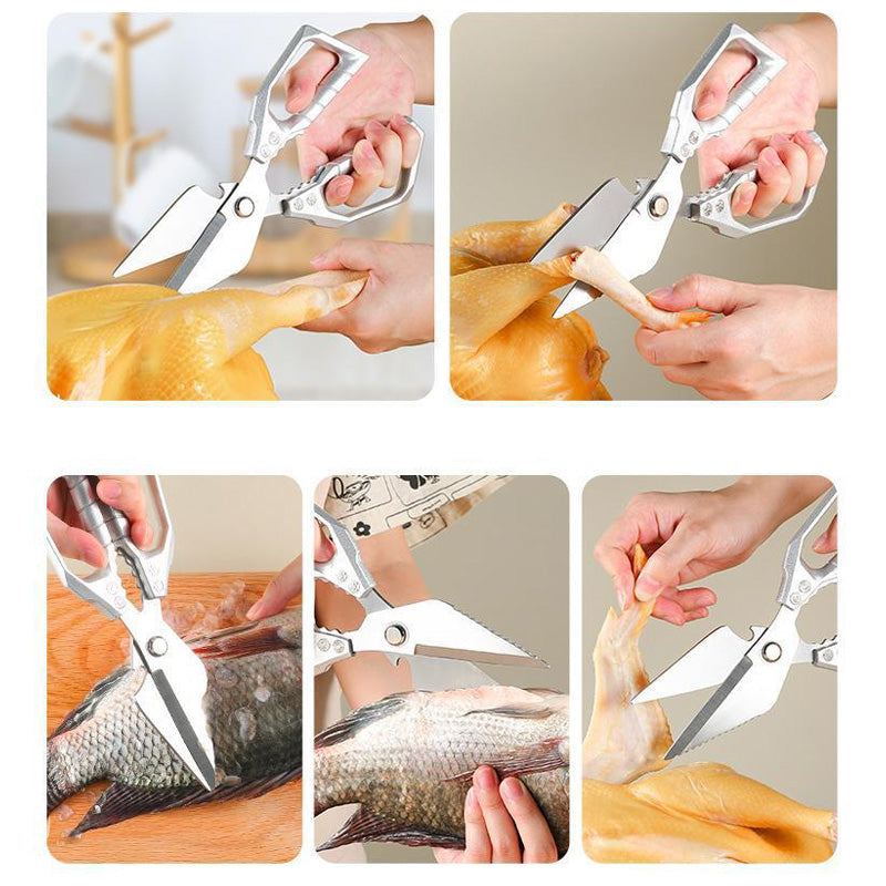 🔥 50 % de réduction ! Ciseaux de cuisine multifonctionnels – Acier inoxydable ultra-tranchant, idéal pour viande, herbes & noix ✂️🦴