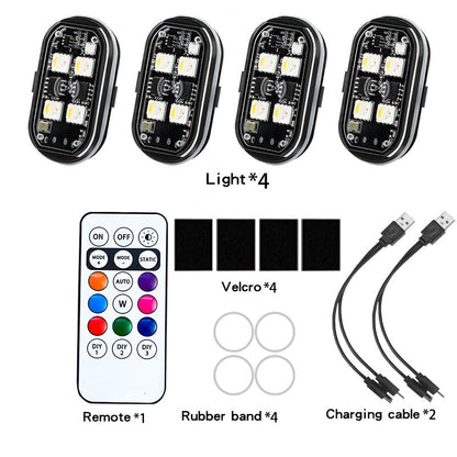 Feu d'avertissement LED portable pour voiture avec télécommande