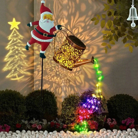 🎅 Soldes de Noël : 49 % de réduction !!🎄🎅Lumière solaire pour jardin en forme de Père Noël