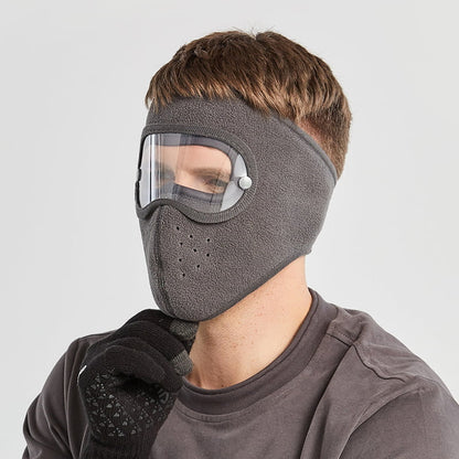 🌬️ 50 % de réduction – Masque anti-buée hiver avec lunettes intégrées : polaire douce, ajustement universel & protection totale ! 🔮