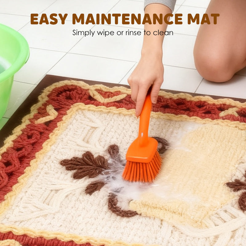 📢📢50% DE RÉDUCTION !!! ✨Tapis de sol absorbant antidérapant style fil floral 3D