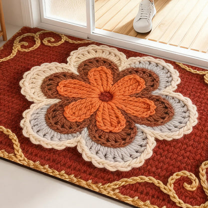 📢📢50% DE RÉDUCTION !!! ✨Tapis de sol absorbant antidérapant style fil floral 3D