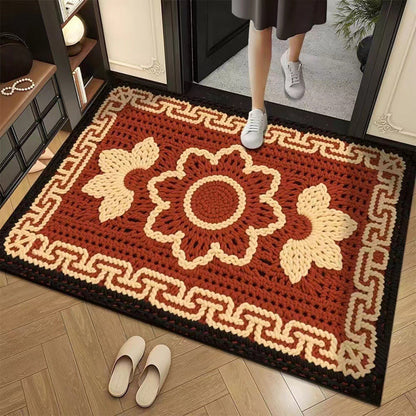 📢📢50% DE RÉDUCTION !!! ✨Tapis de sol absorbant antidérapant style fil floral 3D