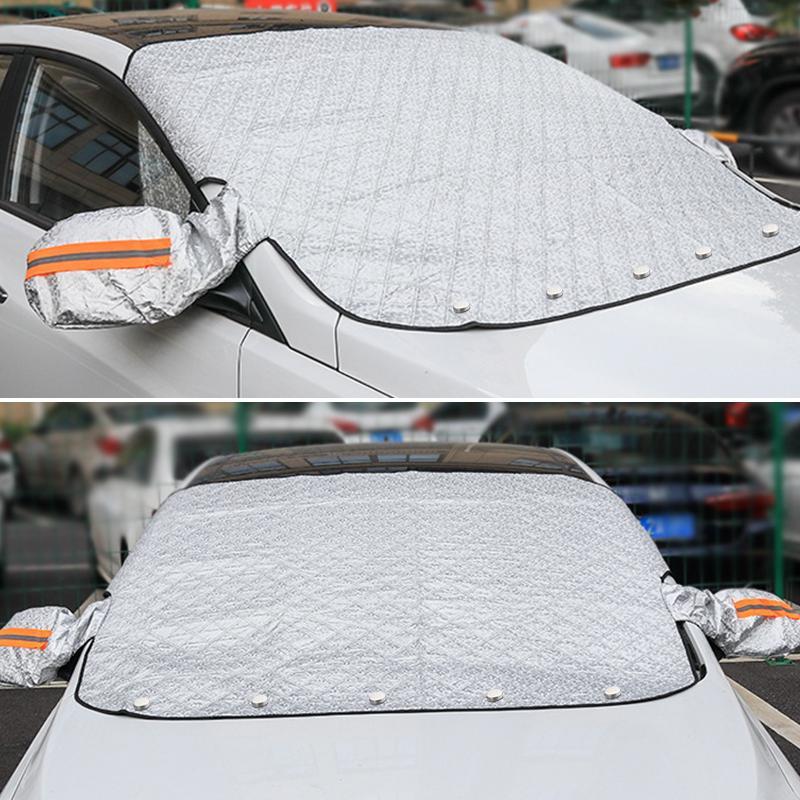 🚗 ACHETEZ 2 OFFREZ 1! ✨ Couverture Magnétique Contre la Neige pour Pare-brise - Isolation Thermique 4 Couches avec Installation Rapide pour Protection Antigel ❄️🔗