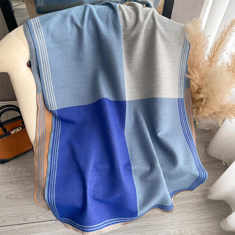 📢📢40% DE RÉDUCTION !!! ✨Écharpe-châle oversize à blocs de couleur