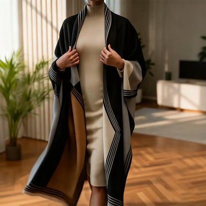 📢📢40% DE RÉDUCTION !!! ✨Écharpe-châle oversize à blocs de couleur