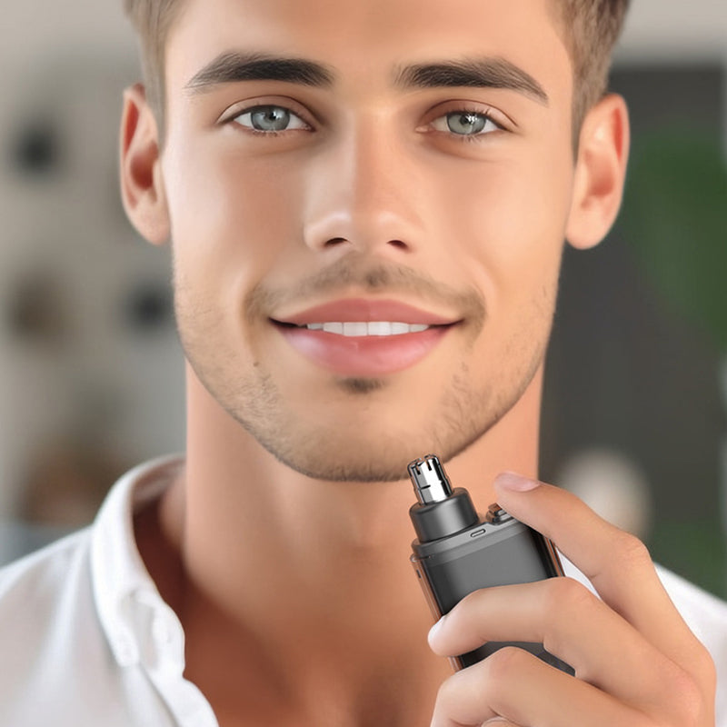 🔥 50% DE RÉDUCTION ! ✨ Tondeuse Nez Intelligent - Coupe Indolore, Étanche IPX7, Recharge Rapide Type-C, Affichage LED ✂️⚡