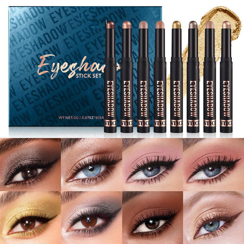 📢📢50 % de réduction !! ⏰8 couleurs de fards à paupières pailletés en stick, waterproof, longue tenue et multi-usage