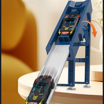 🏎️ 50 % de réduction – Piste de course double lanceur : 110 cm, sans piles, pour 2 joueurs ! ⚡🏆
