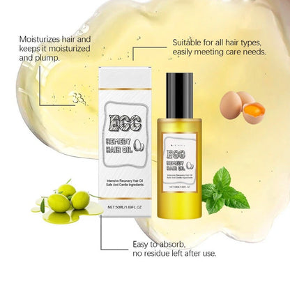 🔥 Huile Capillaire Réparatrice Intensive à la Protéine d'Œuf | Achetez 2 Obtenez 1 Gratuit ✨