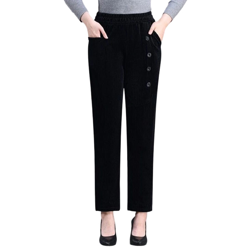 ✨Vendredi noir 50 % de réduction ! Pantalon Chaud Femme à Taille Haute – Doublure en Peluche, Coupe Amincissante & Poches Profondes 🖤