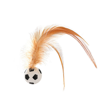 🔥2025 HOT SALE🐱 Boule rebondissante interactive pour chat avec plume
