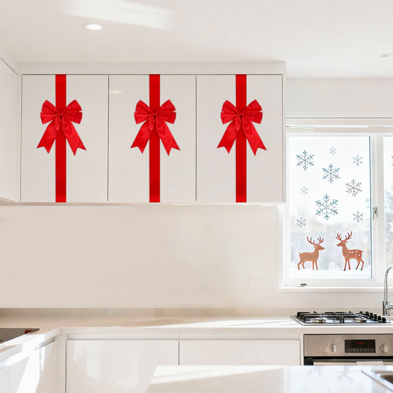 Grand nœud en ruban pour porte de placard de Noël