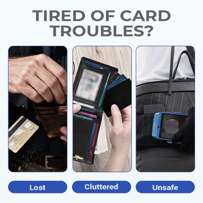 💼Achetez plus, obtenez plus gratuitement – 😎Portefeuille Homme en Cuir PU avec Fermeture Magnétique & Protection RFID ! 🔒