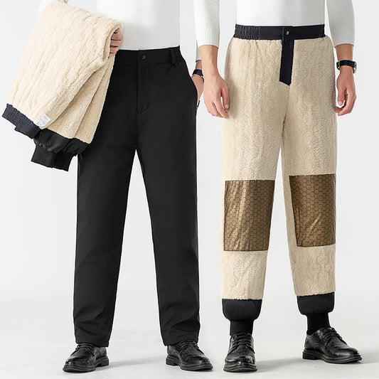 Pantalon thermique confortable pour homme avec genouillères en graphène