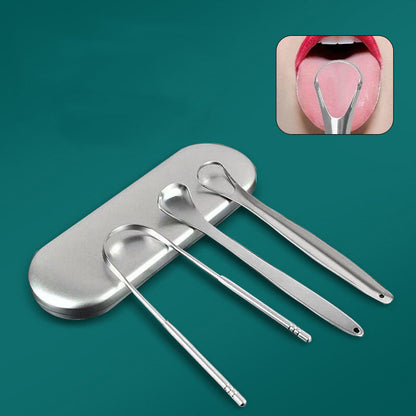 Ensemble de Gratte-Langues en Acier Inoxydable