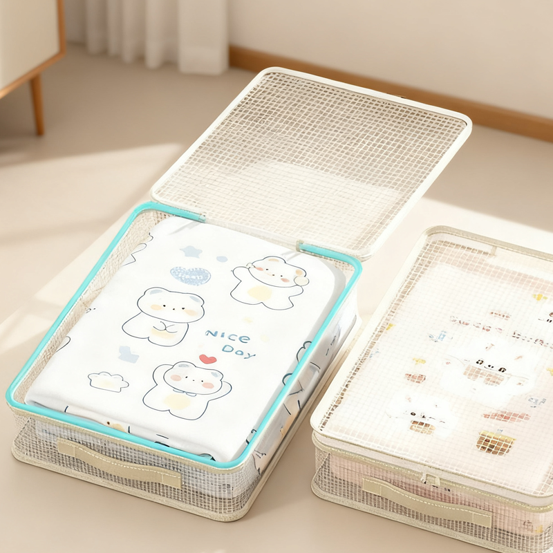 【Qualité Suprême】🌸 Sacs Transparents Renforcés – Poignées solides, protection anti-humidité, idéal pour couettes & vêtements !