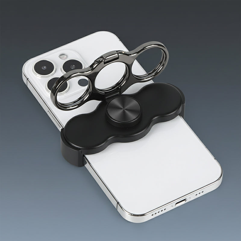 📱 Support 3 Doigts Double Anneau – Stabilité maximale, style minimal !✨🤏