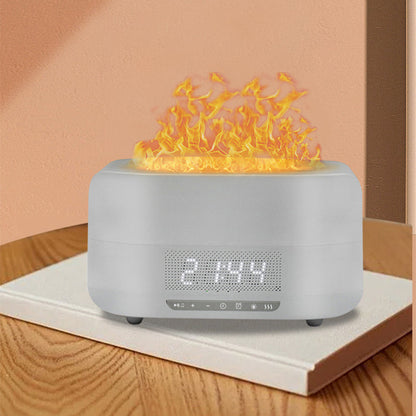 Diffuseur d'arôme à effet flamme avec humidificateur et enceinte Bluetooth