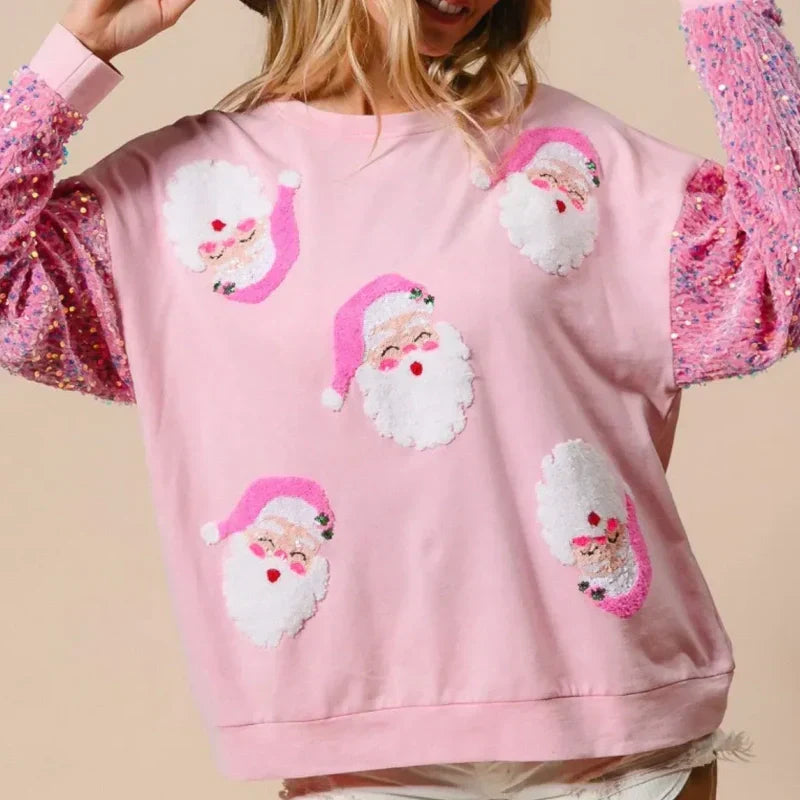 🎅Christmas Specials-Women's Christmas Sequin Long Sleeve Sweatshirt
