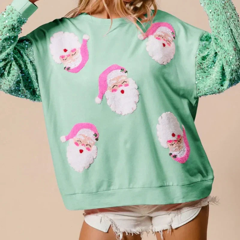 🎅Christmas Specials-Women's Christmas Sequin Long Sleeve Sweatshirt