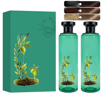 🎄 Offre Spéciale de Noël ! 🎁 COLORATION BOTANIQUE - 98% d'Ingrédients d'Origine Naturelle, Couverture des Cheveux Blancs et Brillance Intense, Soin Végétal aux Huiles Essentielles 🌸🧴